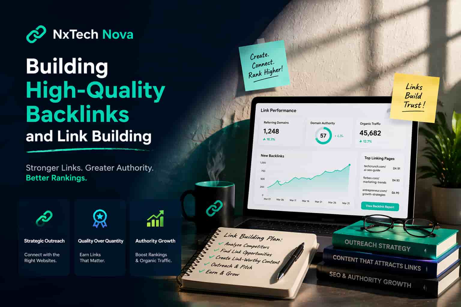 Building high-quality backlinks and link building