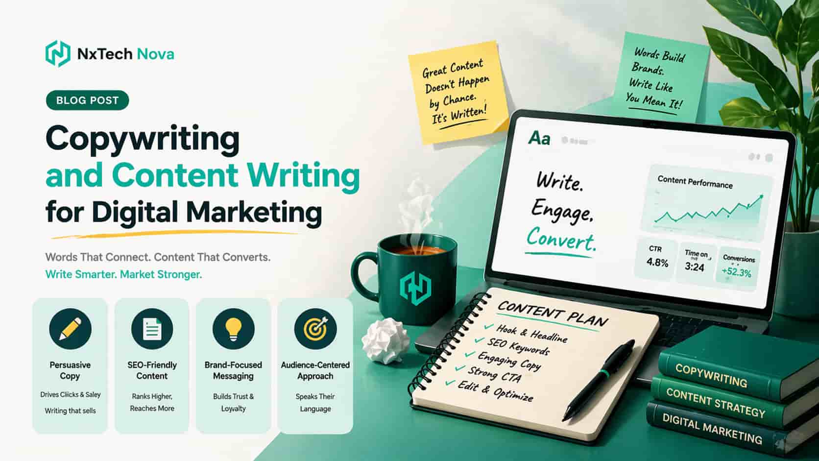 Copywriting and content writing for digital marketing