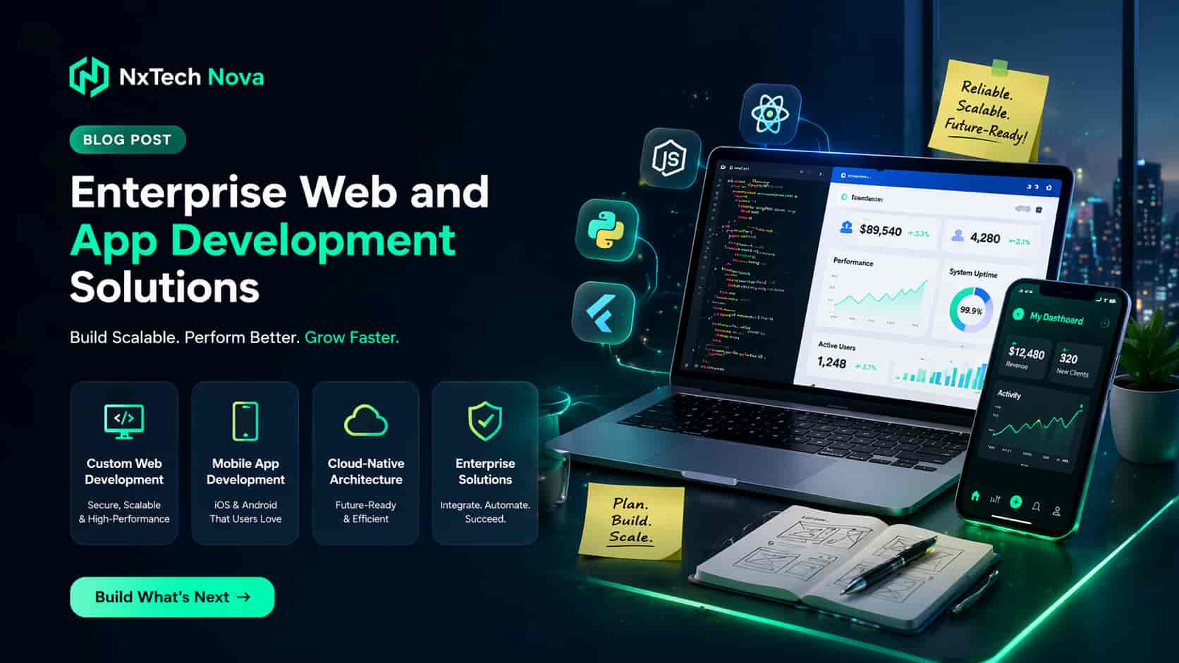 Enterprise web and app development solutions