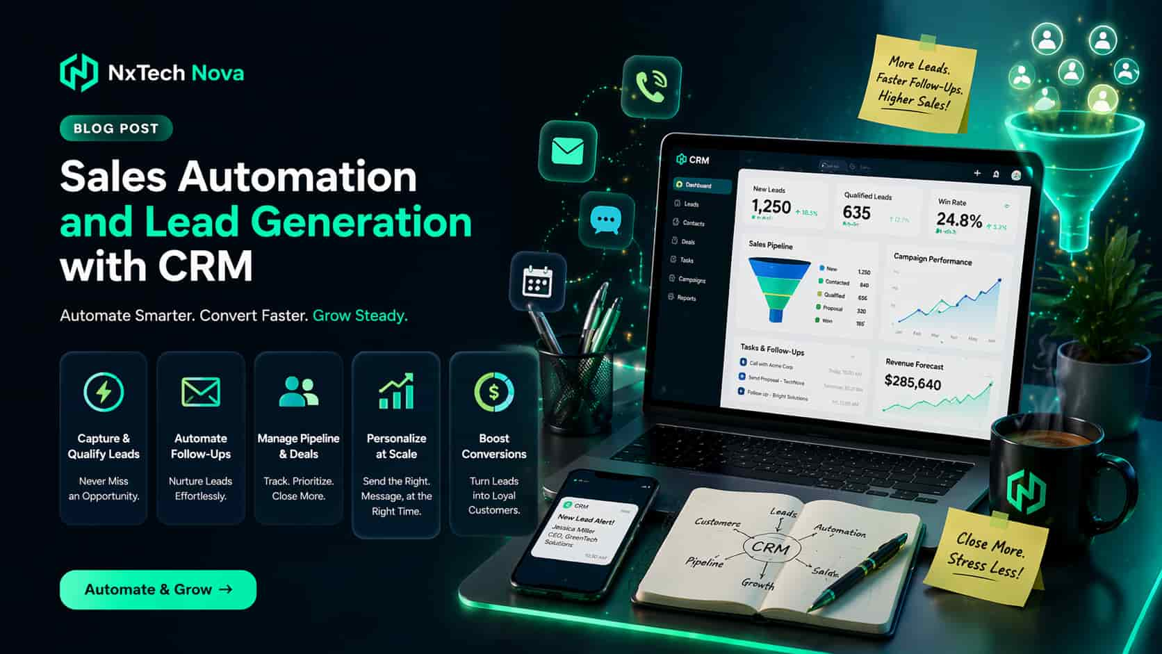 Sales automation and lead generation with CRM