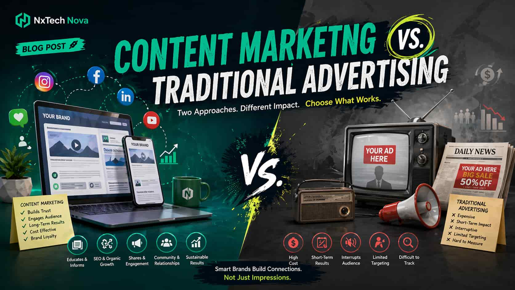 Content marketing vs. traditional advertising