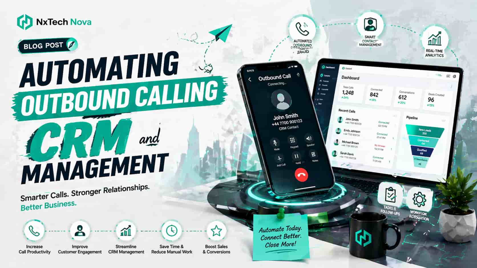 Automating outbound calling and CRM management