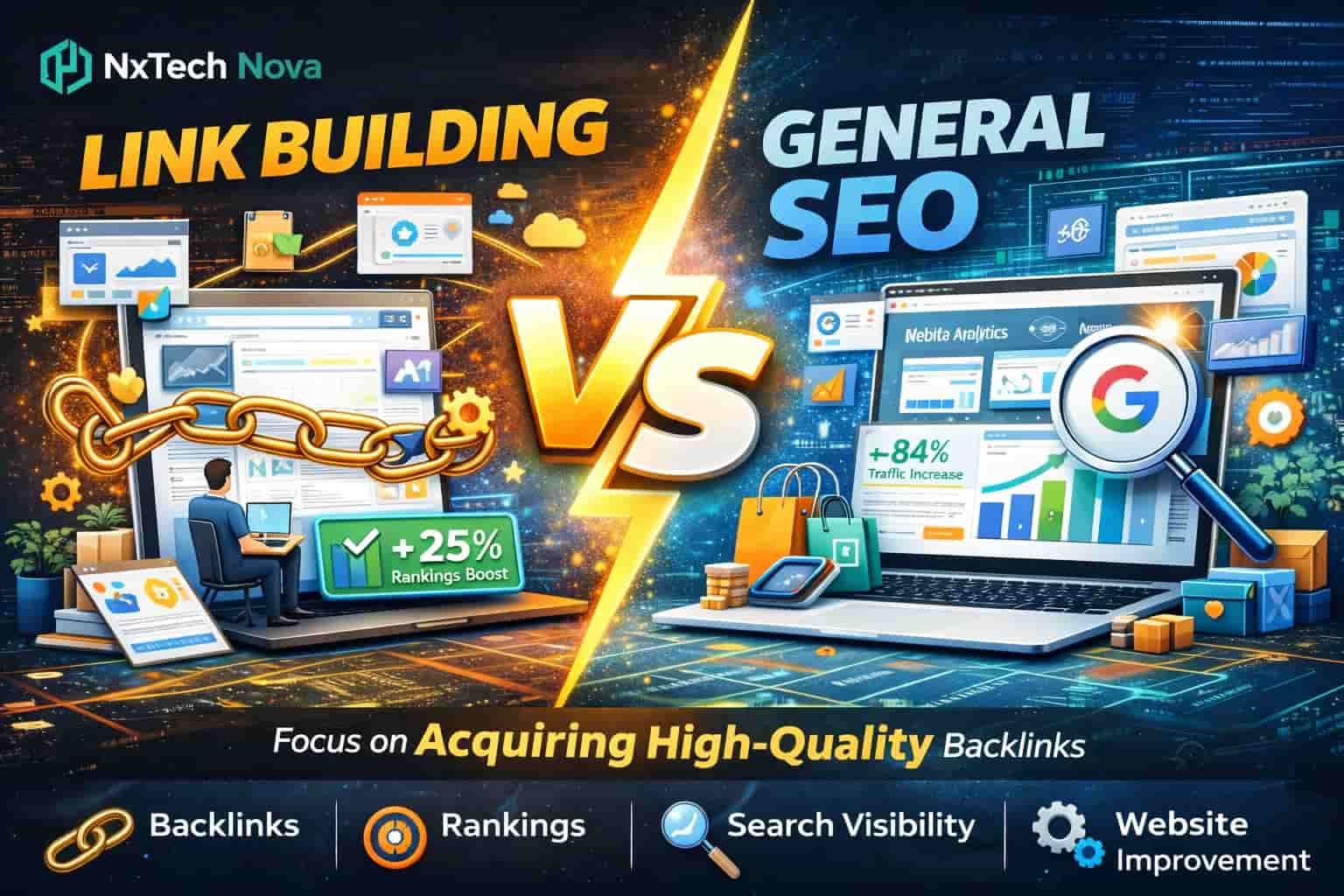 Link Building vs. General SEO: What's the Difference?