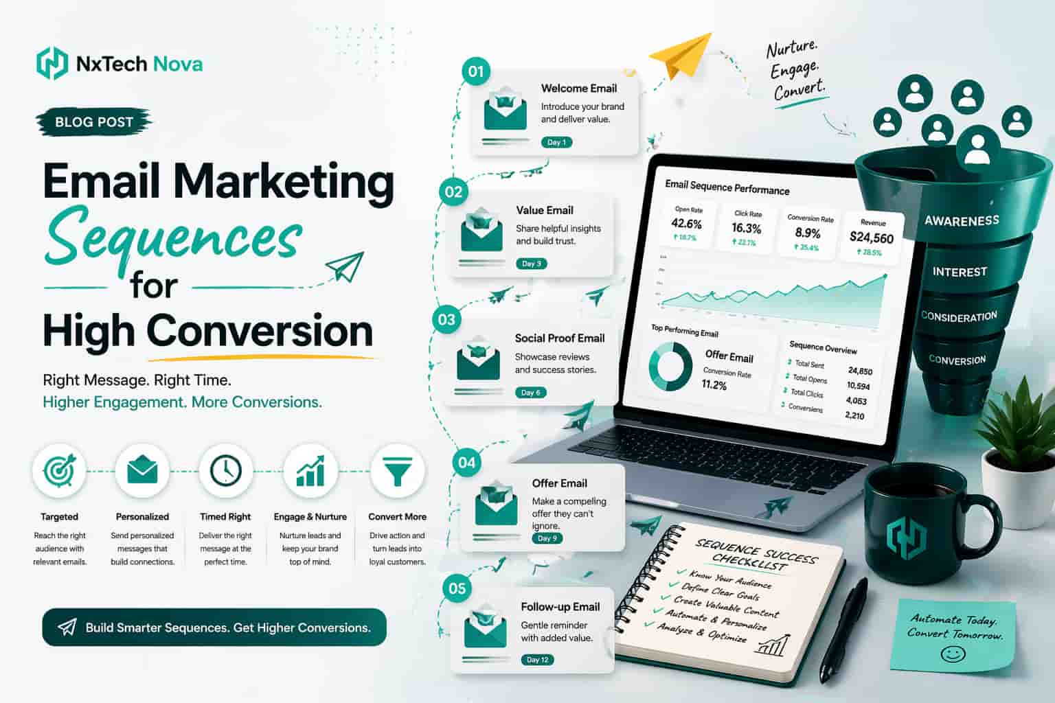 Email marketing sequences for high conversion